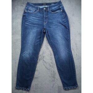 Judy Blue Jeans Womens Size 14W Blue Denim Boyfriend Fit High Rise Stretch